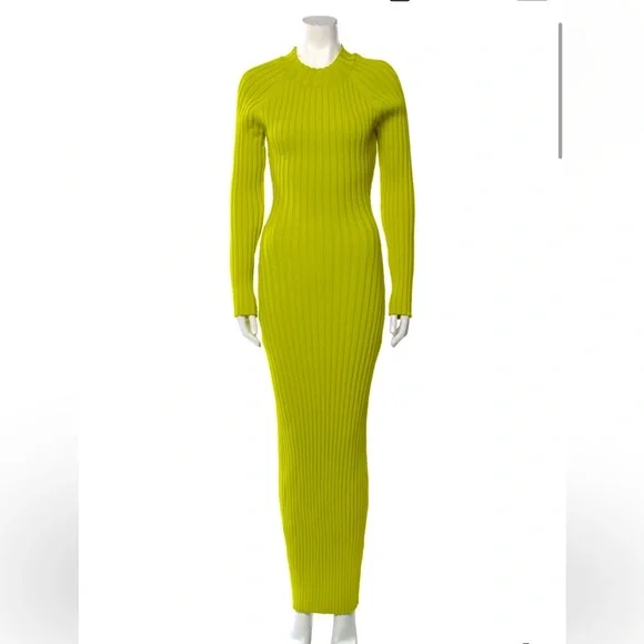 Hanifa Vibrant Green Long Sleeve Dress - Picture 3 of 5